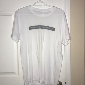 T shirt with slogan